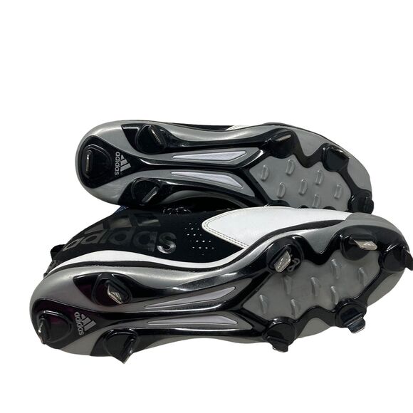 Adidas Power Alley 4 Mid Metal Baseball Cleats 13.5 US mens q16575 Black white main image 4